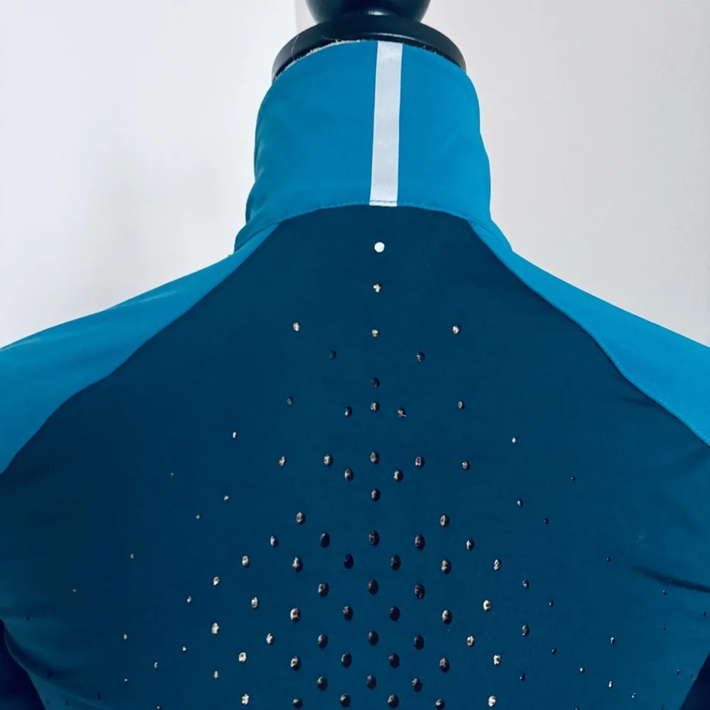 New Balance Women’s Precision Run Jacket XS Teal/Navy Blue - Picture 4 of 9